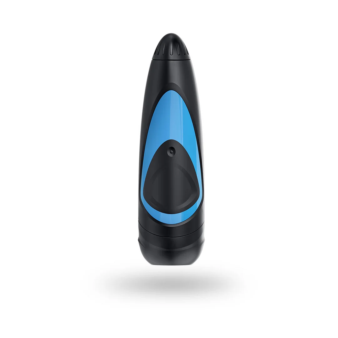 Masturbateur de poche avec fonction de pompe Noir/Bleu – Image 3
