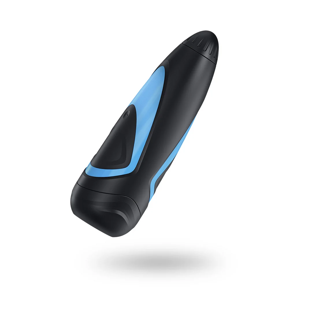 Masturbateur de poche avec fonction de pompe Noir/Bleu – Image 4