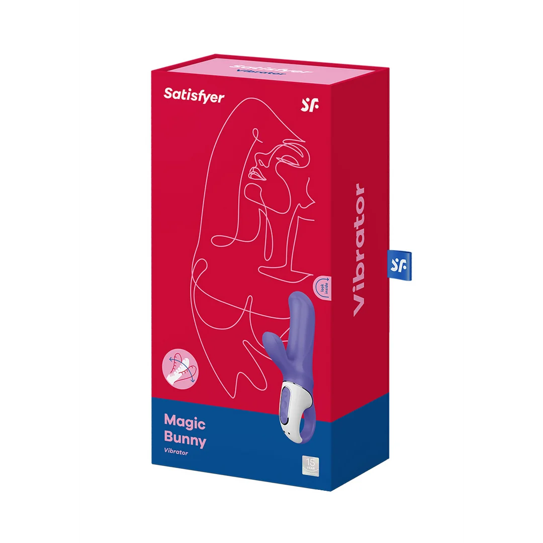 Vibromasseur rabbit Satisfyer pour stimuler simultanément le point G et le clitoris – Satisfyer, violet – Image 2