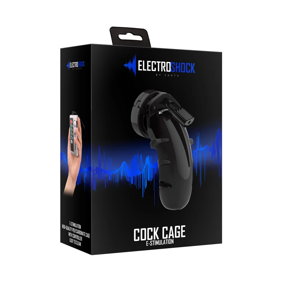 ELC012BLK-2 Cage de chasteté à électrostimulation E ElectroShock by Shots – Image 1