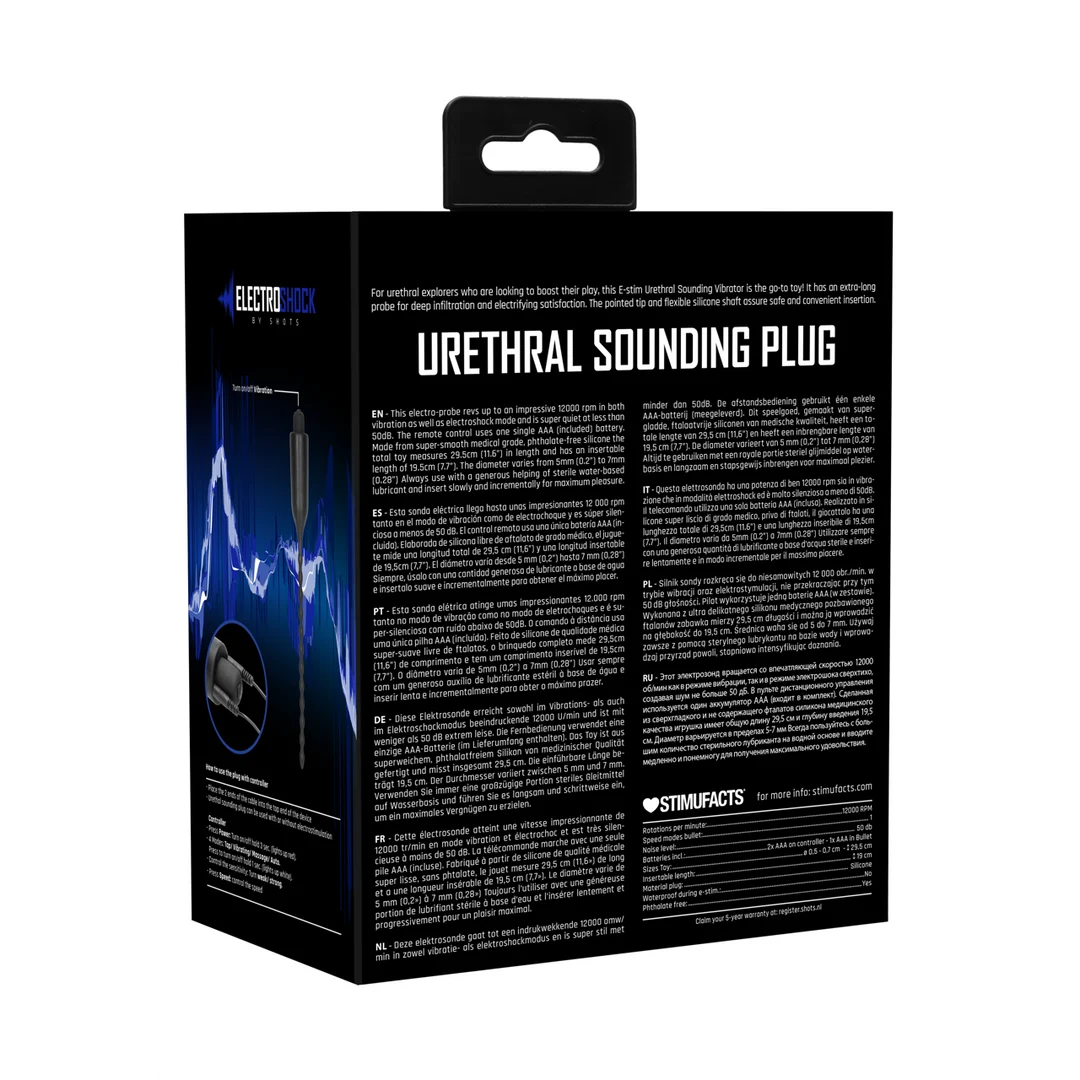 Sonde urétrale avec télécommande – E-Stimulation, plug vibrant pour sounding urétral – Image 2