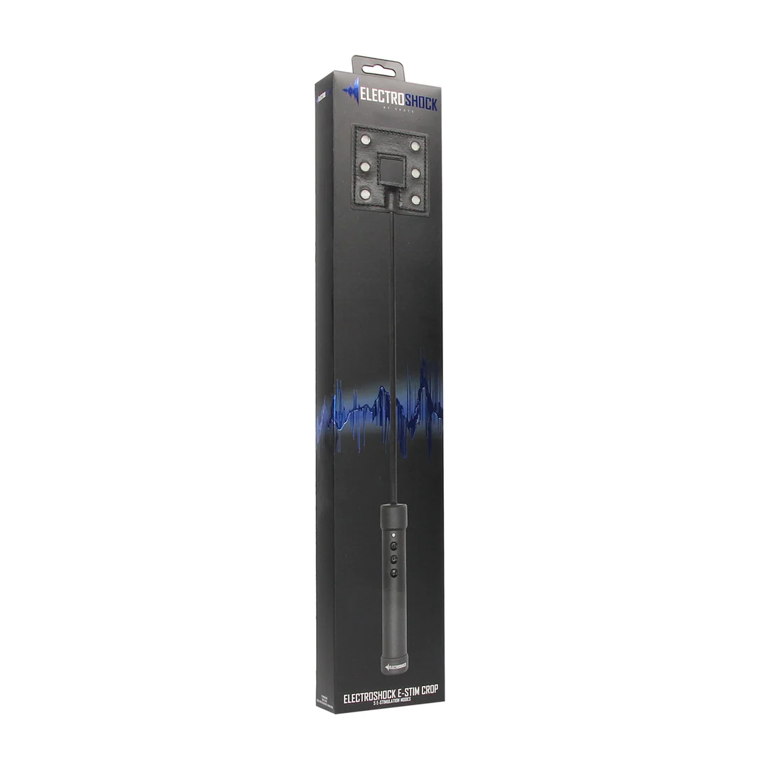 Cravache BDSM avec prise en main ferme | Cravache d’électrostimulation noire – Image 1