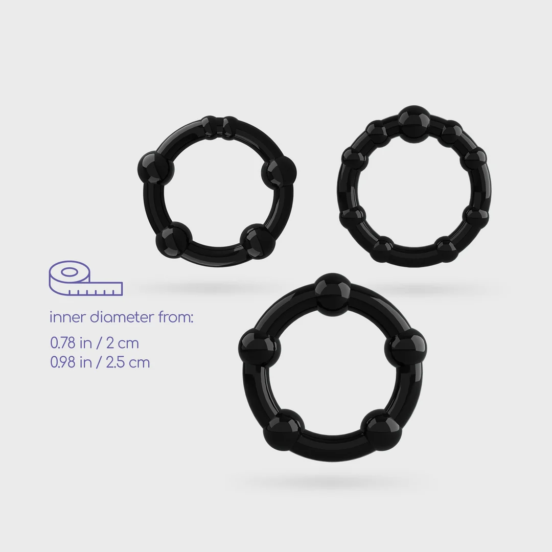 Set d’anneaux péniens Crushious Triple Bead – Image 6