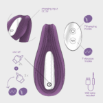 Vibromasseur en C rechargeable Crushious Pleasuriser avec lubrifiant, violet – Image 5