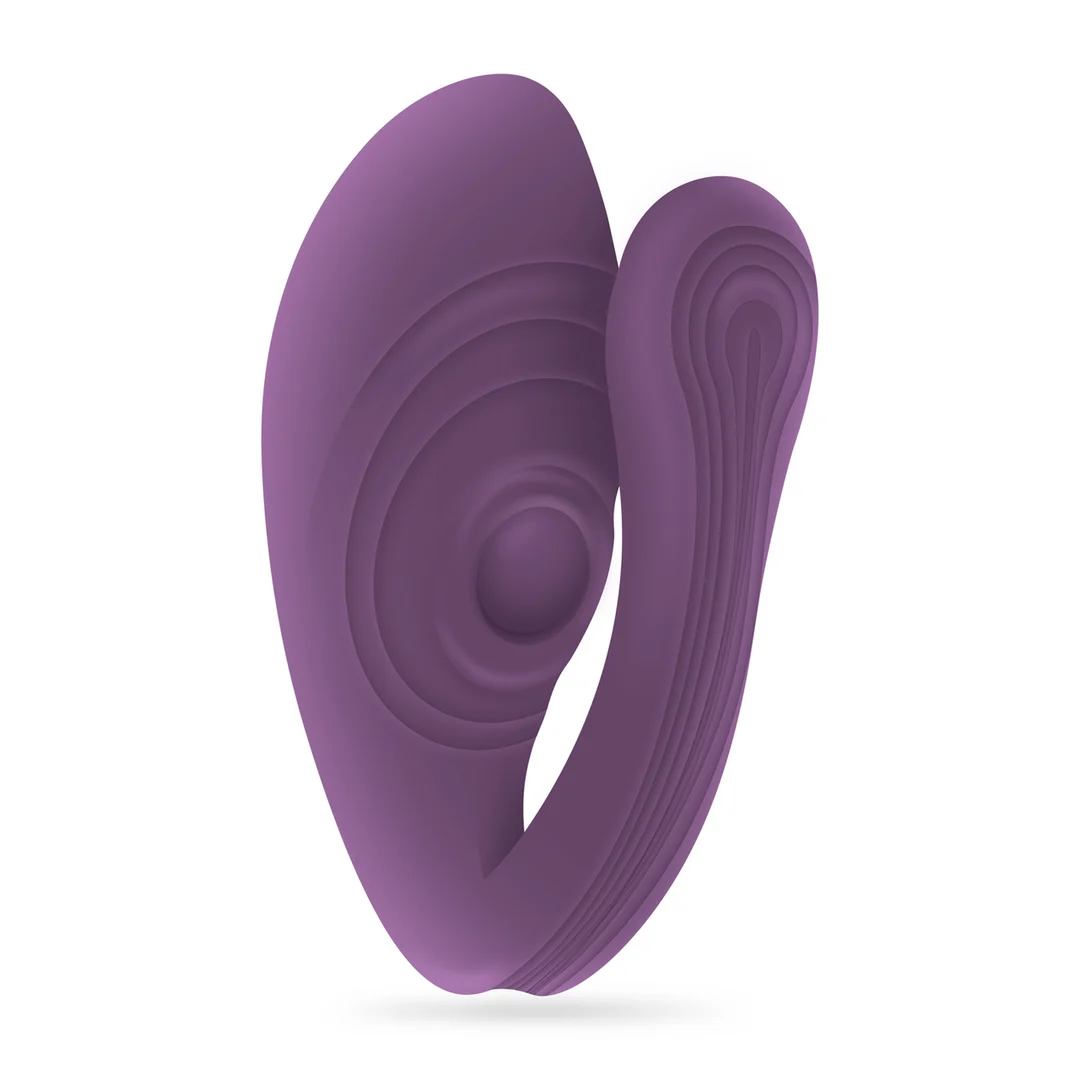 Vibromasseur en C rechargeable Crushious Pleasuriser avec lubrifiant, violet – Image 4