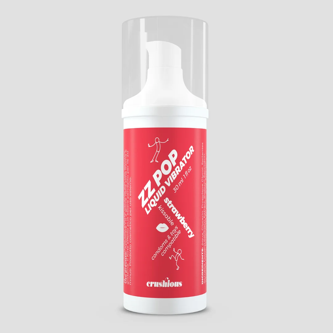Crushious ZZ Pop vibromasseur liquide à embrasser, cerise, 30 ml – Image 8