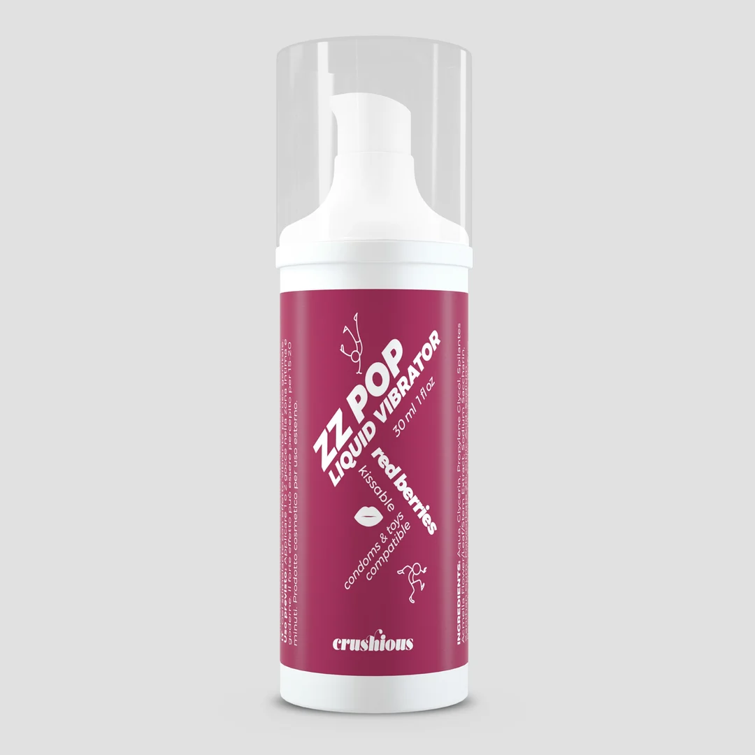 Crushious ZZ Pop vibromasseur liquide à embrasser, cerise, 30 ml – Image 16