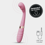 Vibromasseur double flexible Crushious Pixie rose – Image 5