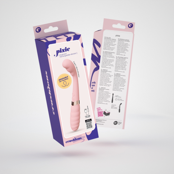 Vibromasseur double flexible Crushious Pixie rose