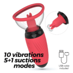 Pompe vulvaire vibrante et aspirante Crushious Scarlet – Image 6