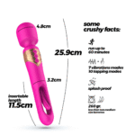Wand de massage double Crushious Big Ben avec Flicker – Image 6