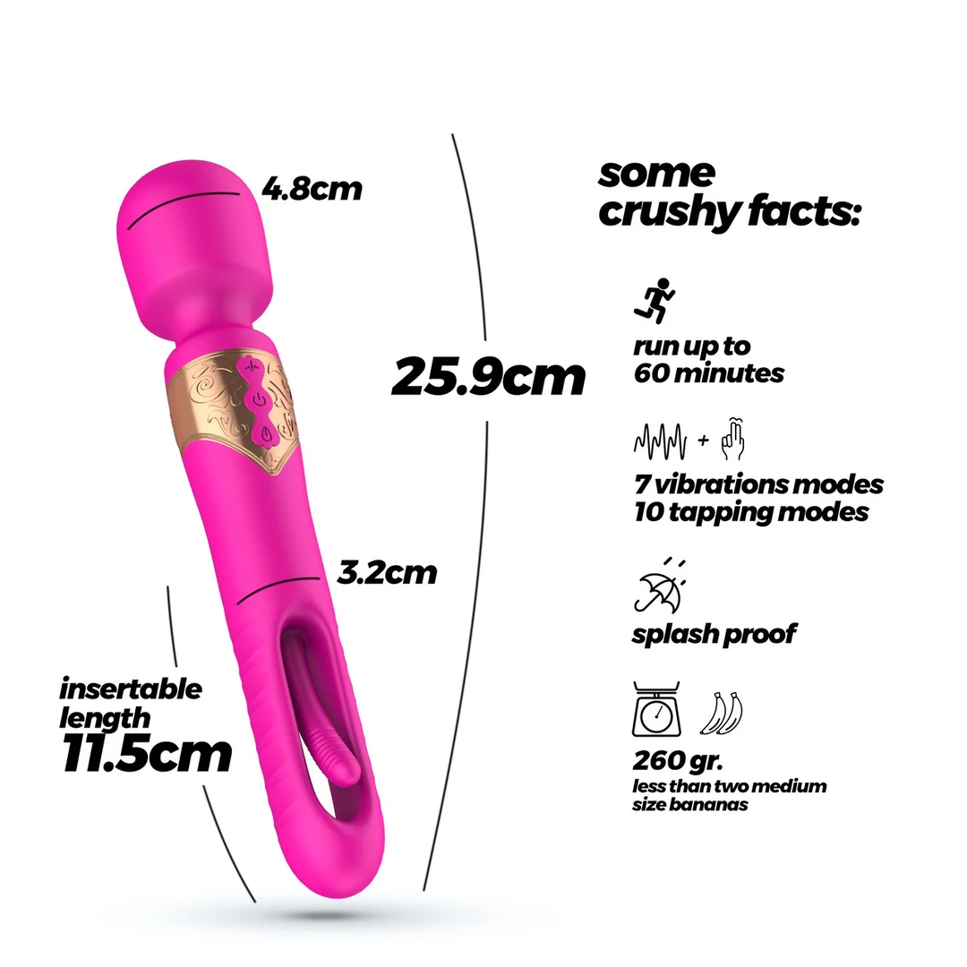 Wand de massage double Crushious Big Ben avec Flicker – Image 6