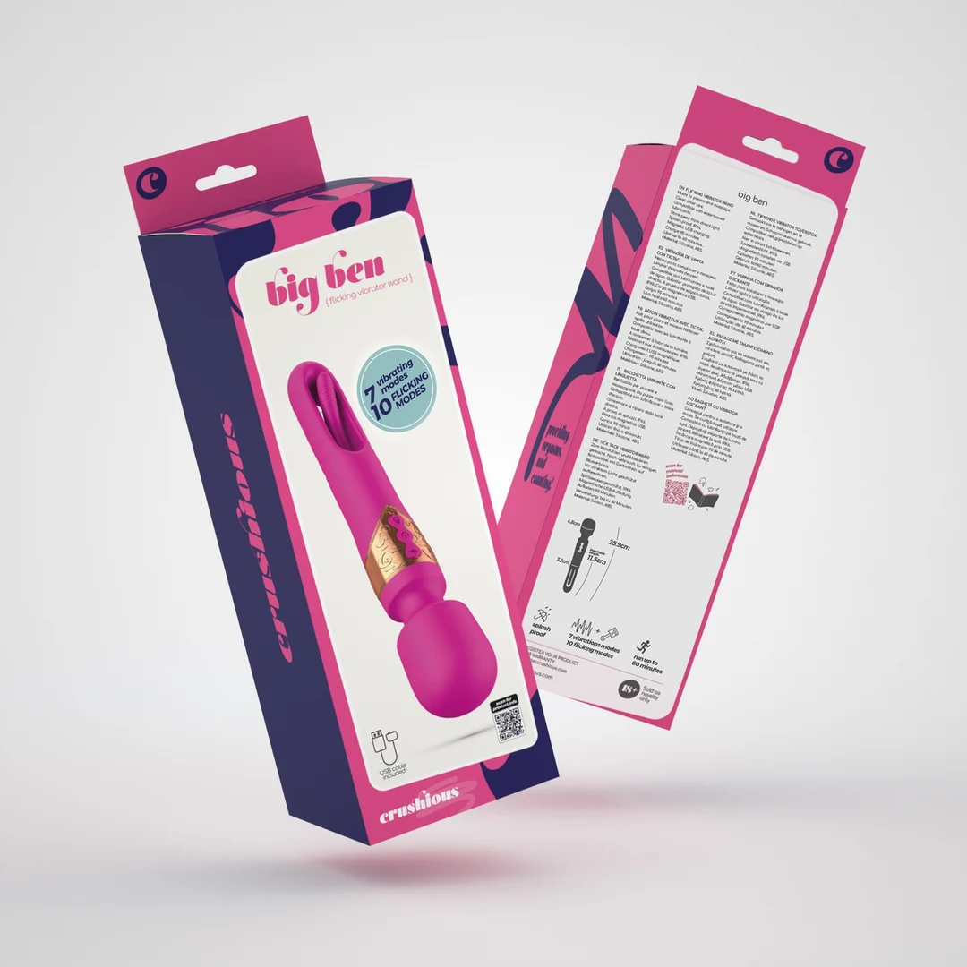 EX24277-2 Wand de massage double Crushious Big Ben avec Flicker – Image 1