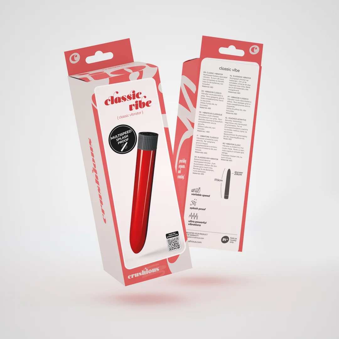 EX24347-2 Vibromasseur Crushious Classic Vibe rouge – Image 1