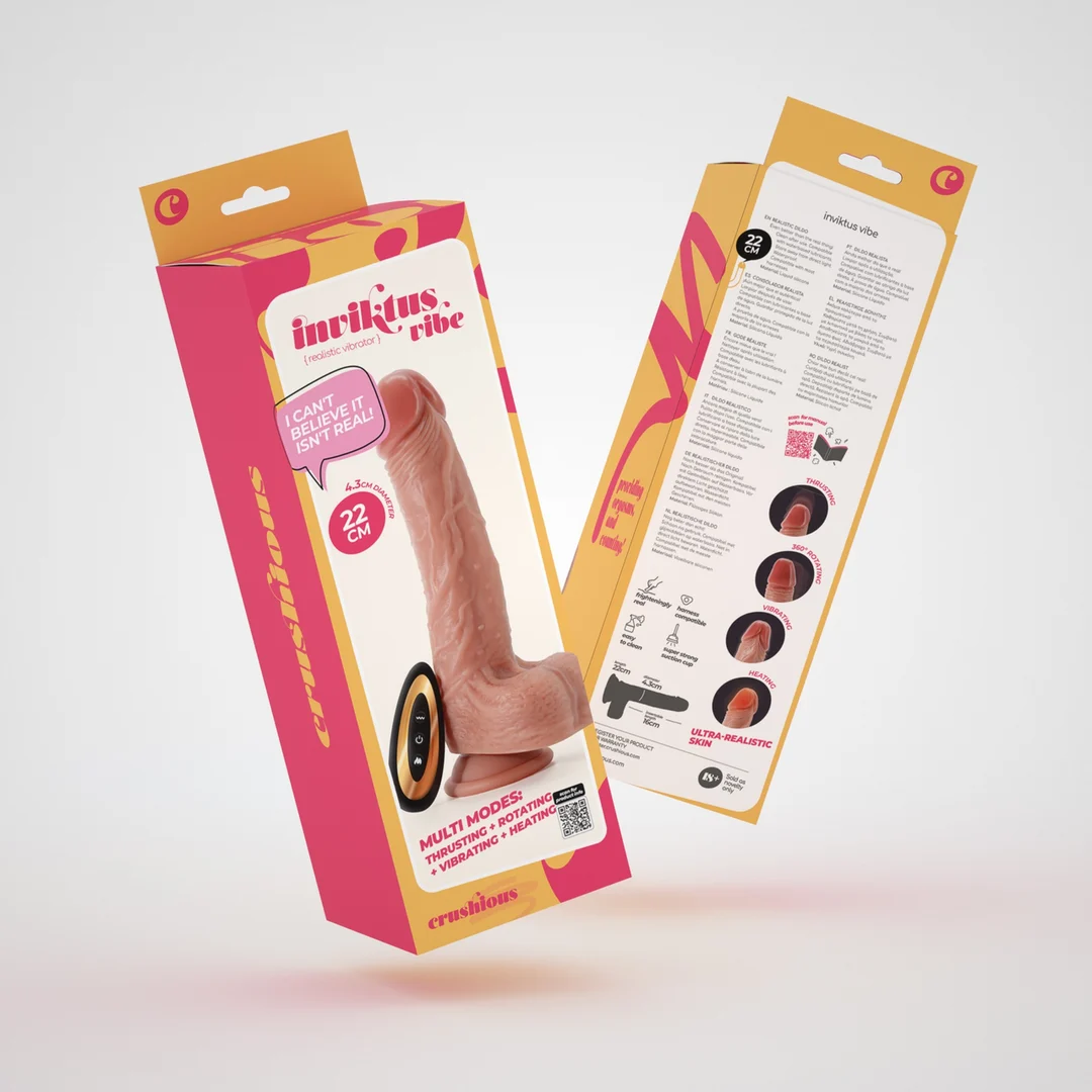 Crushious Inviktus Vibe, vibromasseur à va et vient avec rotation et fonction chauffante – Image 1