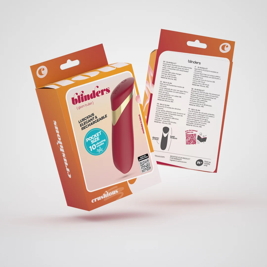 Bullet vibrante rechargeable Crushious Blinders noire – Image 7
