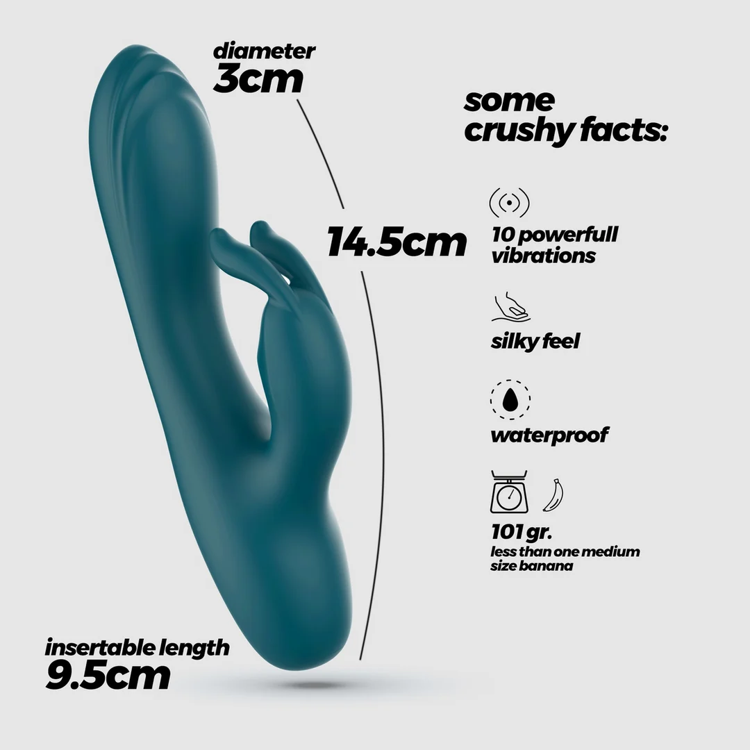 Crushious Lola mini vibromasseur lapin émeraude – Image 6
