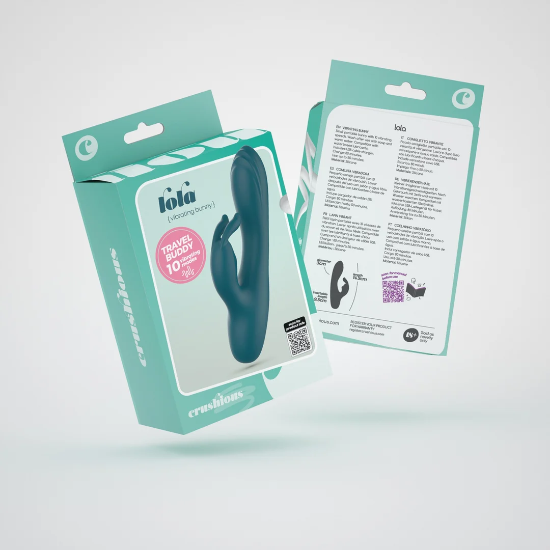 EX46706-2 Crushious Lola mini vibromasseur lapin émeraude – Image 1