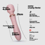 Appareil de massage wand double Crushious Jinx avec fonction chauffante – Image 5