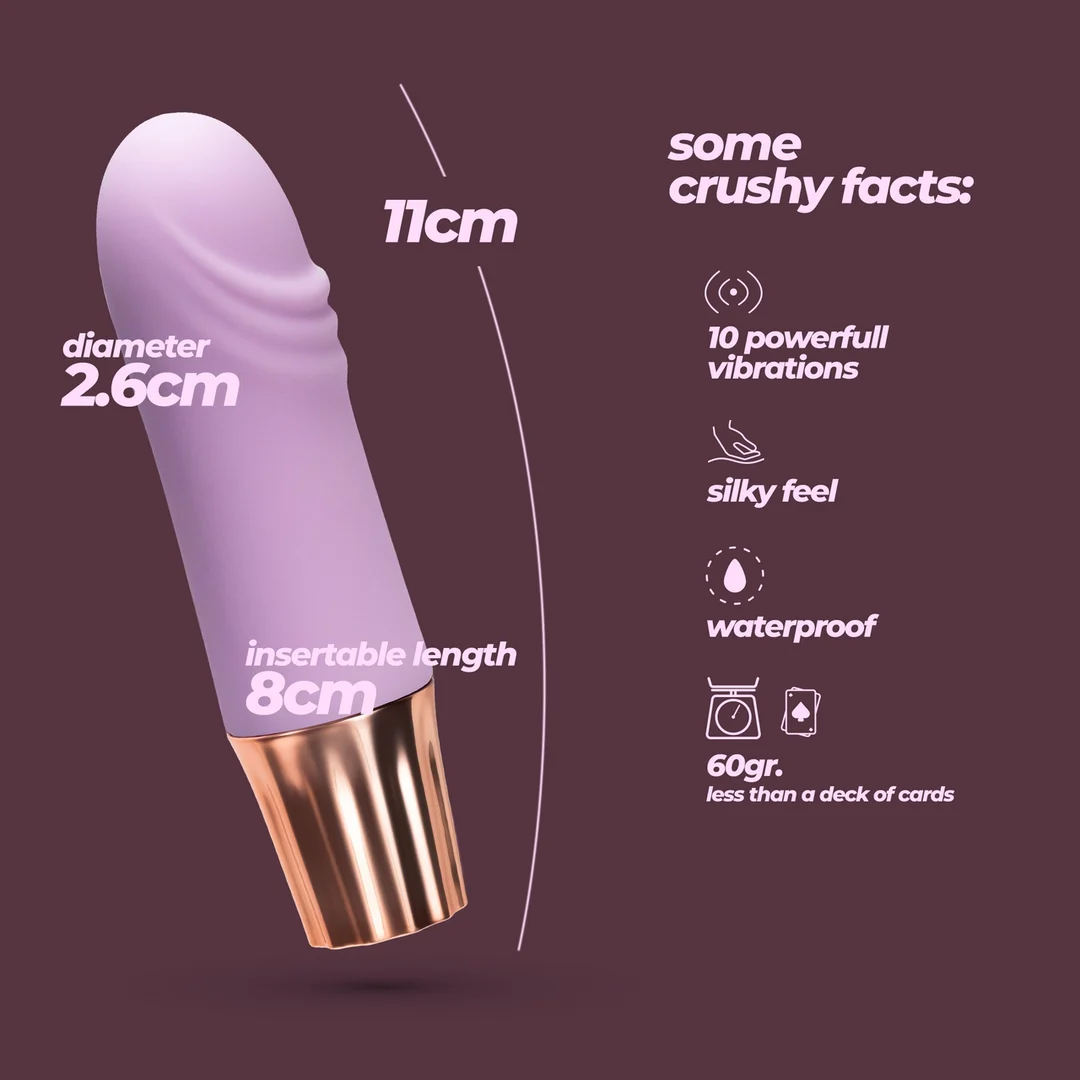 Mini vibromasseur Crushious Mellow Waves rose – Image 11