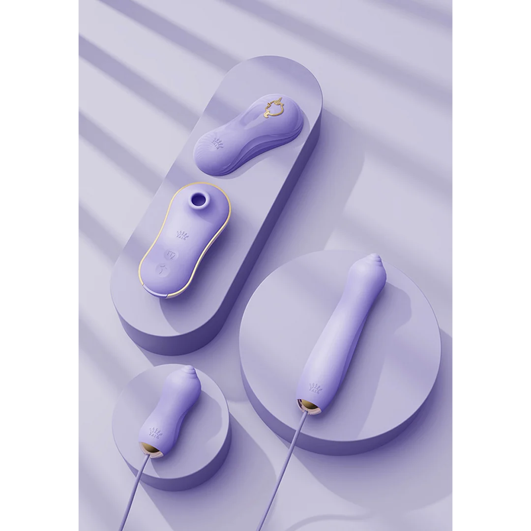 Vibromasseur à aspiration Zalo Unicorn avec pompe et embouts – Image 3