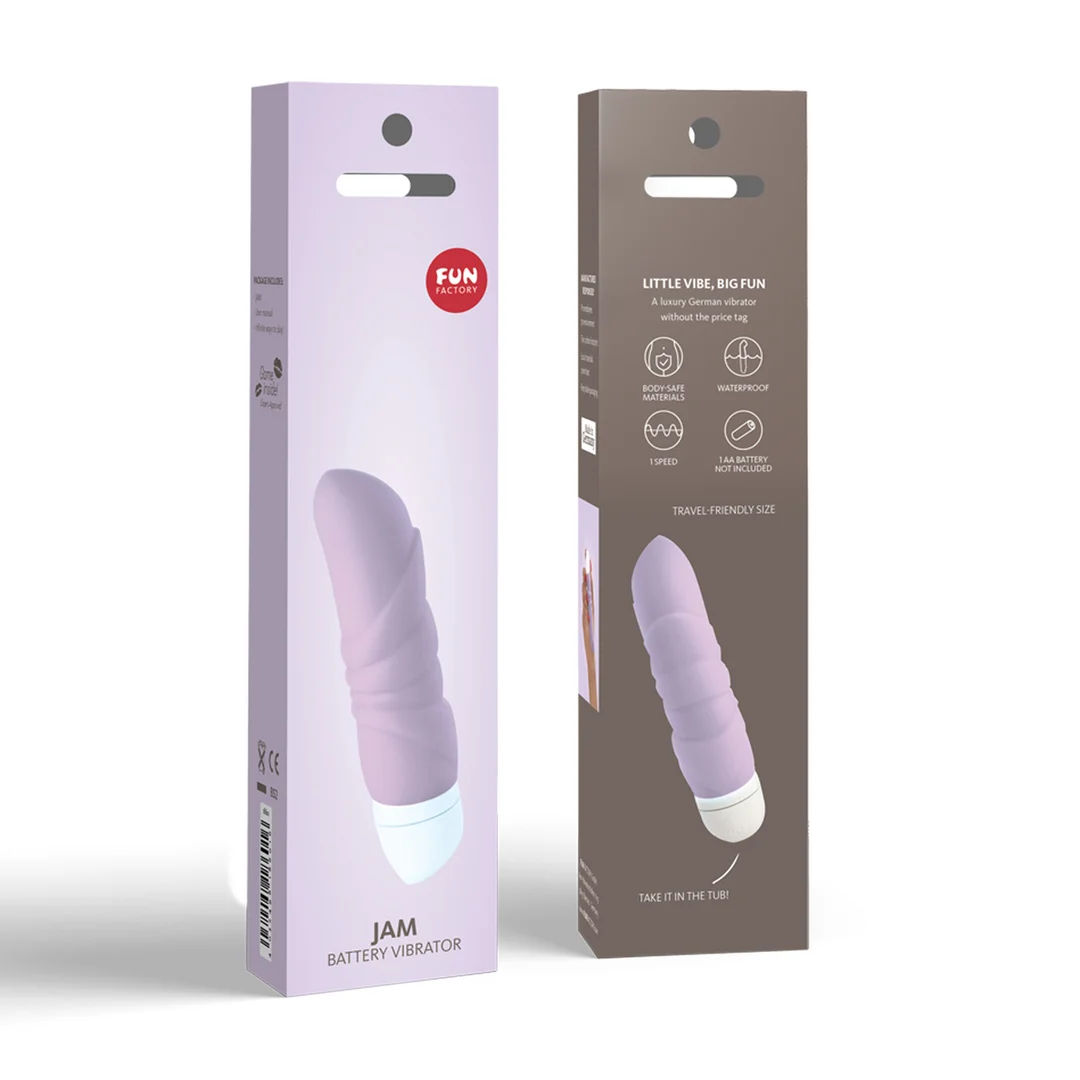 Mini vibromasseur, idéal en voyage avec reliefs, Fun Factory Pastel Lila – Image 1