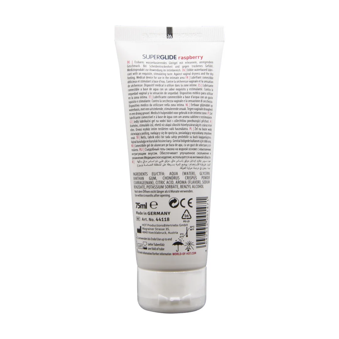 Lubrifiant comestible HOT Superglide à la framboise – Image 1