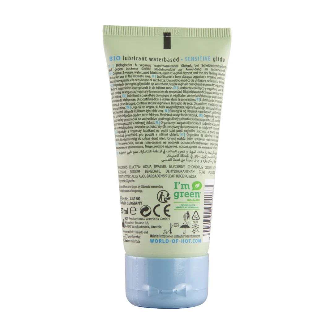 H-44160-5 Lubrifiant à base d’eau, bio et végan, au carraghénane et à l’aloe vera, dispositif médical, sans parfum et sans goût, 50 ml – Image 1