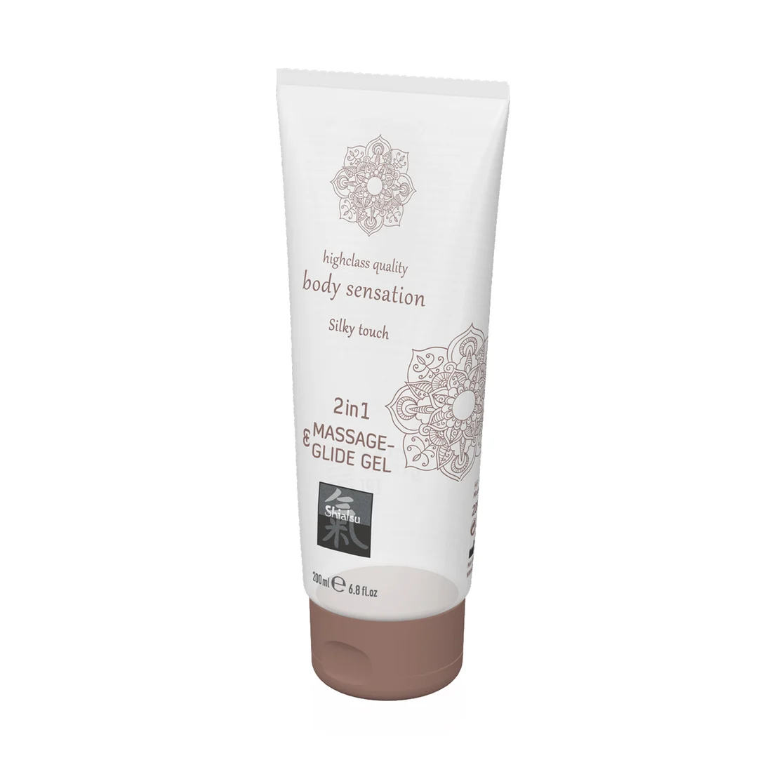 Huile de massage et lubrifiant en 1 – Silky Touch, gel de massage et lubrifiant 2 en 1, doux comme du velours et non collant – 7 fl oz / 200 ml – Image 1