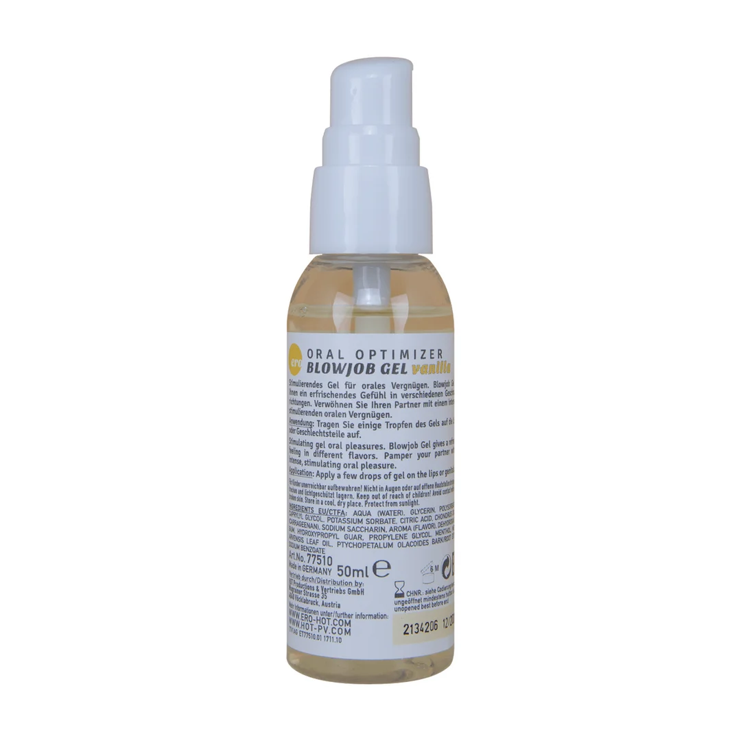 Gel stimulant à la vanille, Oral Optimizer Deepthroat Gel 2 fl oz / 50 ml, ero by HOT – Image 2