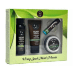 Hemp Seed Mini Mania Travel Set – Coffret de soins de la peau 4 pièces en format mini – Parfum goyave et mûre