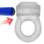 Anneau pénien vibrant au maintien confortable – Reverb Vibe Ring - Glace translucide / Bleu – Image 4