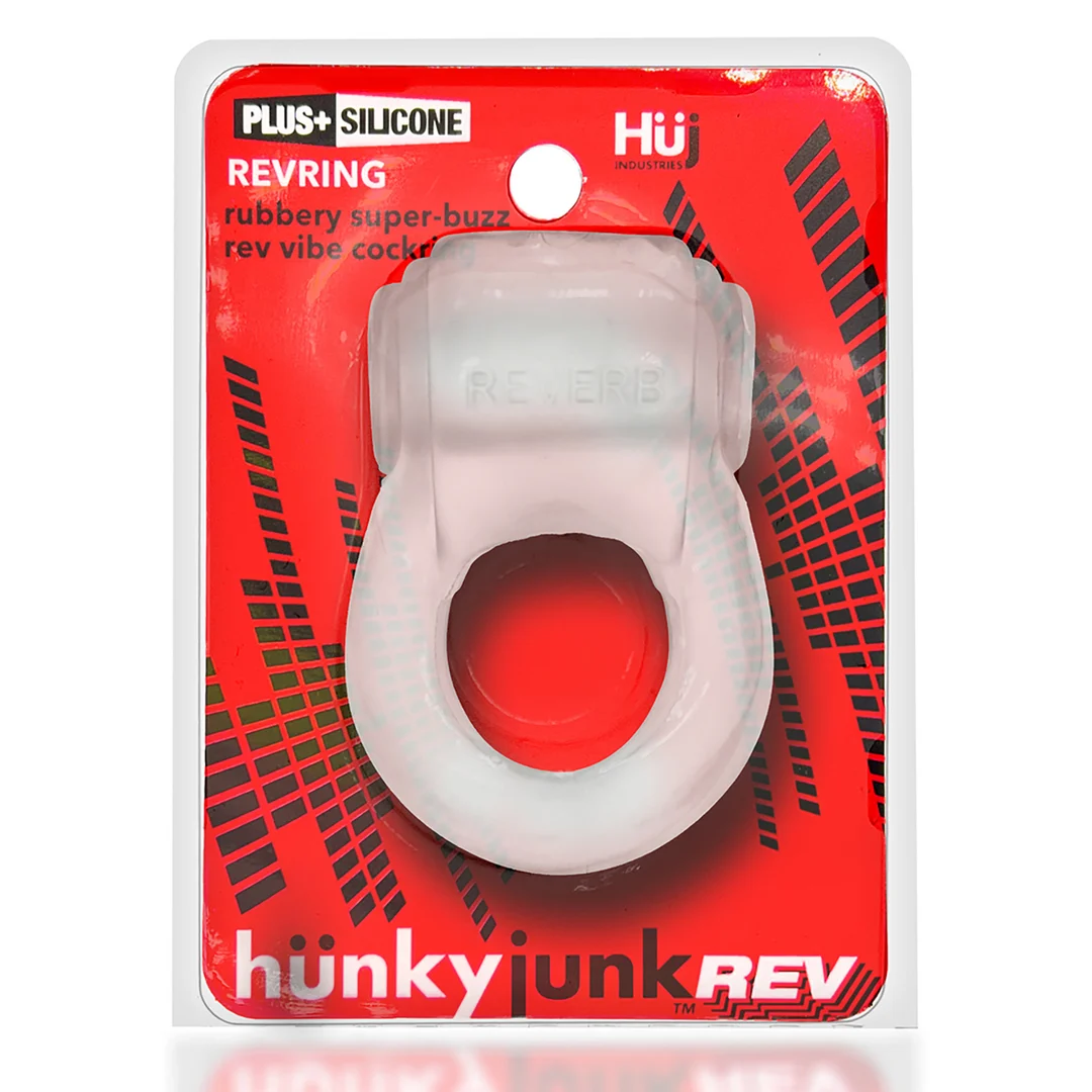 HUJ-134-CLRICE-2 Anneau pénien vibrant au maintien confortable – Reverb Vibe Ring - Glace translucide / Bleu – Image 1