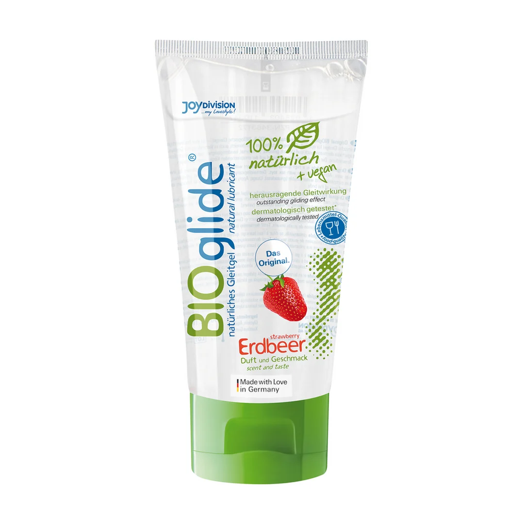 Lubrifiant aromatisé, vegan et 100 % naturel, fraise, 80 ml, BIOglide – Image 2