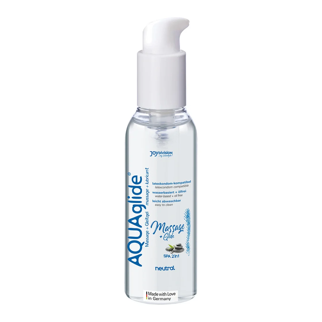 Lubrifiant à base d’eau, gel de massage et lubrifiant 2 en 1 (AQUAglide), sans parfum et sans goût, 200 ml, Joydivision – Image 2