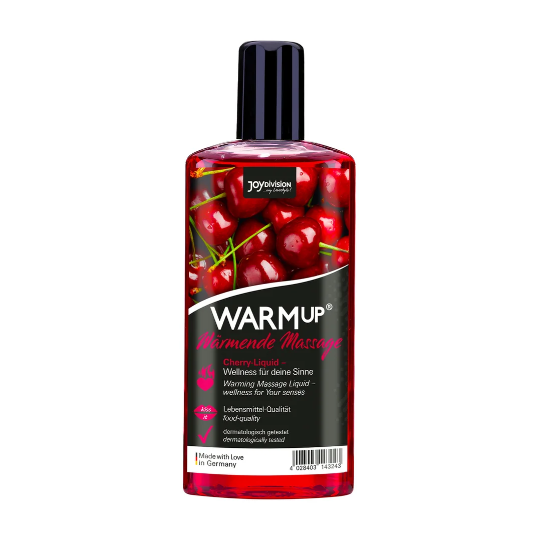 Huile de massage – Lubrifiant chauffant aromatisé – Cerise – 5 fl oz / 150 ml – Image 2