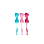 Entraîneur du plancher pelvien à poids variables – Power Balls, boules de Kegel – 3 pièces – Turquoise/Rouge/Rose – Image 4