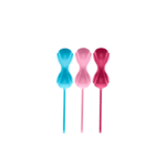 Entraîneur du plancher pelvien à poids variables – Power Balls, boules de Kegel – 3 pièces – Turquoise/Rouge/Rose – Image 3