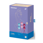 Pour les hommes, entraînement simple du plancher pelvien · V Balls · Boules de Kegel · 3 pièces · Turquoise/Rouge/Rose