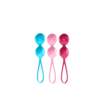 Pour les hommes, entraînement simple du plancher pelvien · V Balls · Boules de Kegel · 3 pièces · Turquoise/Rouge/Rose – Image 2