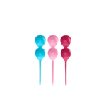 Pour les hommes, entraînement simple du plancher pelvien · V Balls · Boules de Kegel · 3 pièces · Turquoise/Rouge/Rose – Image 3