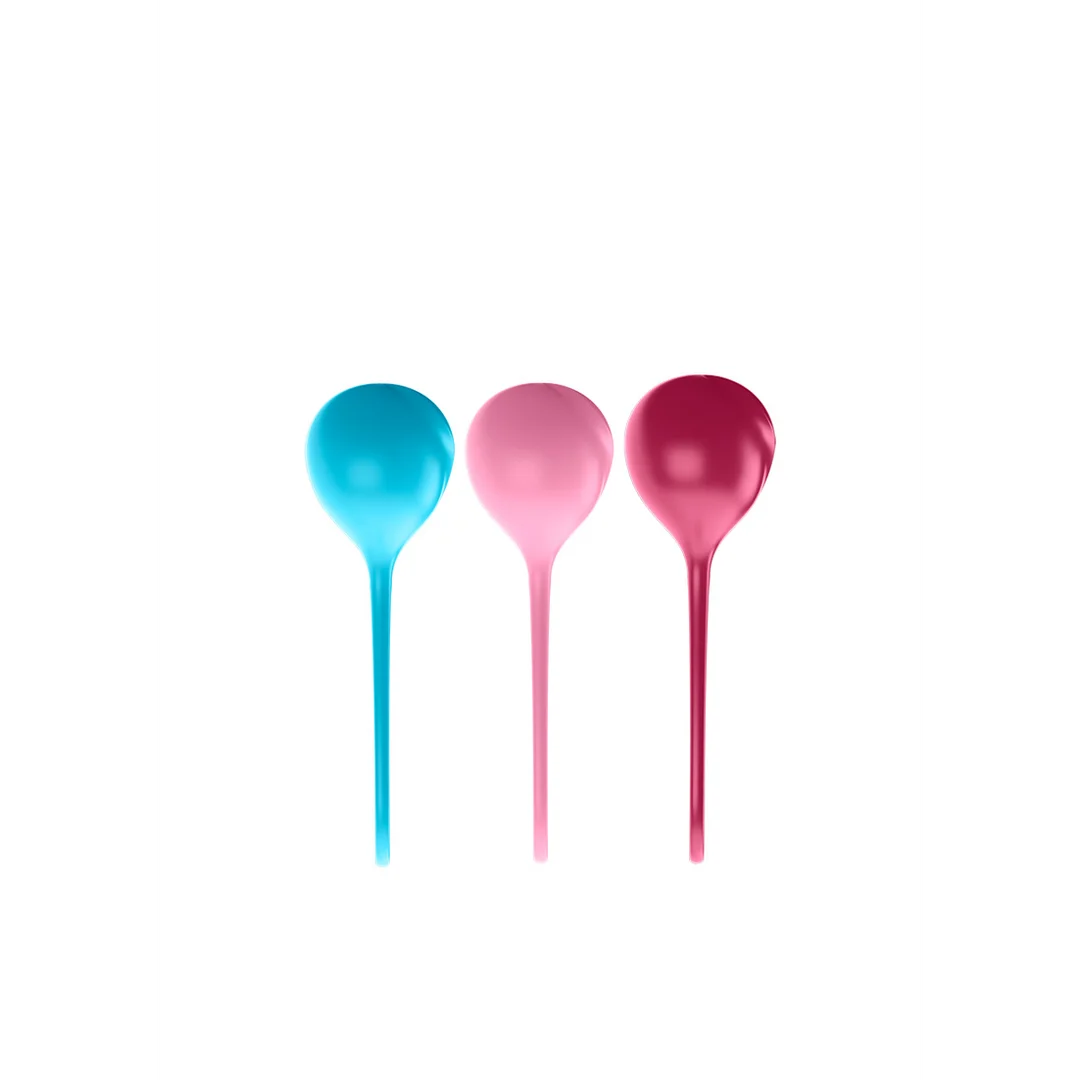 Kit de découverte pour homme avec progression graduelle – Boules de renforcement – Boules de Kegel – 3 pièces – Turquoise/Rouge/Rose – Image 3