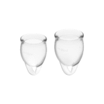 Lot de deux coupes menstruelles (15 ml et 20 ml), transparentes – Tester – Image 3