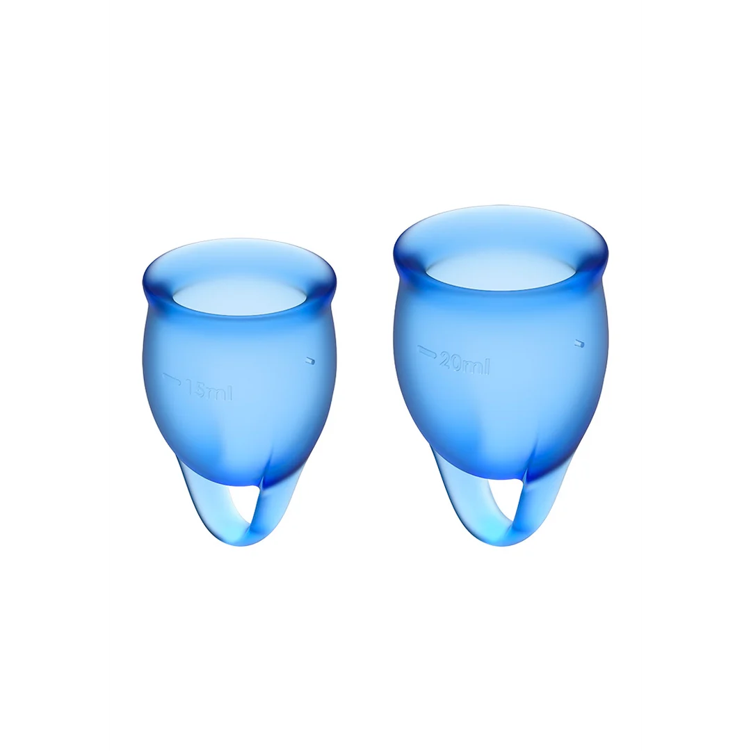 Lot de deux coupes menstruelles (15 ml et 20 ml), transparentes – Tester – Image 5