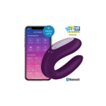Vibromasseur duo au maintien confortable – Double Joy - Vibromasseur pour couple - Violet – Image 5