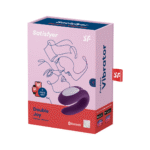 Vibromasseur duo au maintien confortable – Double Joy - Vibromasseur pour couple - Violet