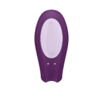 Vibromasseur duo au maintien confortable – Double Joy - Vibromasseur pour couple - Violet – Image 4