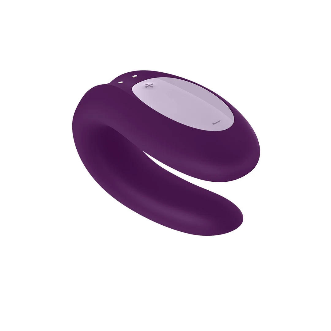 Vibromasseur duo au maintien confortable – Double Joy - Vibromasseur pour couple - Violet – Image 6