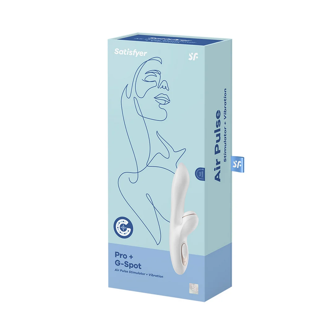 Vibromasseur point G Satisfyer avec 11 modes d’ondes de pression – Blanc et or rose – Image 1