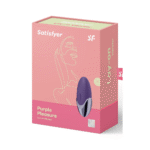 Satisfyer Lay on, vibromasseur en silicone ultra doux – Violet/Brass